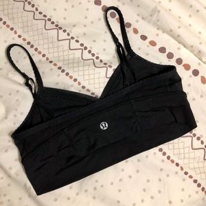 Black Lulu Sports Bra w/lace detail